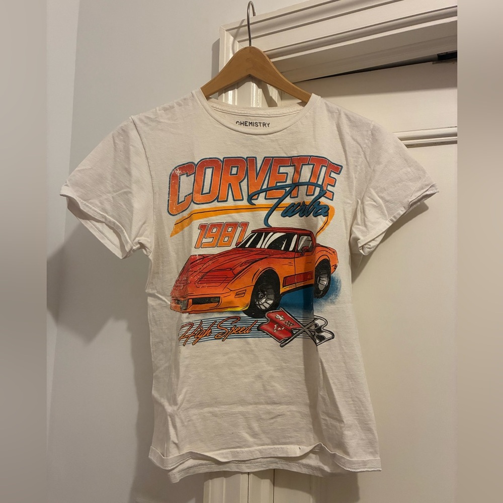 Chemistry Corvette Turbo 1981 High Speed Short Sleeve Tee Shirt White Size XS